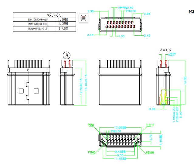 HDMI AM-D, Clip type